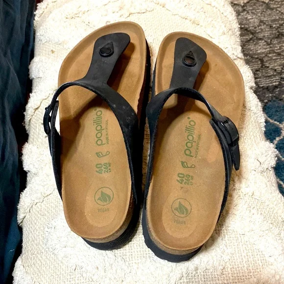 Papillio Birkenstock black size 40- brand new Birkenstock Papillio Boston Chunky Clog - Black Suede  main image 2